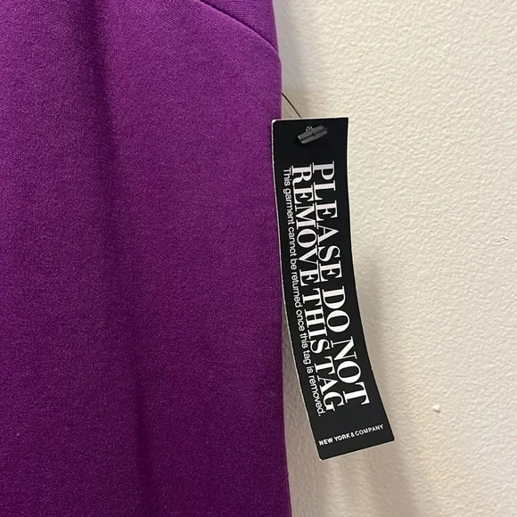 NWT—Purple Cap-Sleeve 100% Cotton Dress - Picture 5 of 6